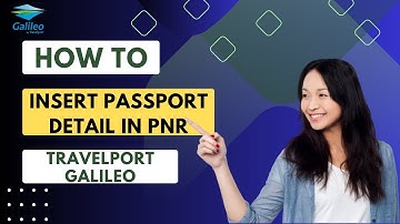 Air Ticketing Training ! Travelport Galileo ! How to Insert Passport Detail in PNR !GDS Aviation✈✈