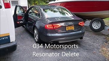 2011 Audi B8 S4 3.0t -- 034 Motorsports Resonator Delete X Pipe Exhaust Sound
