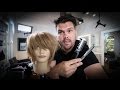 Short Layered Bob Haircut Tutorial With a Razor - Haircutting Tricks w/ a Razor | MATT BECK VLOG 54