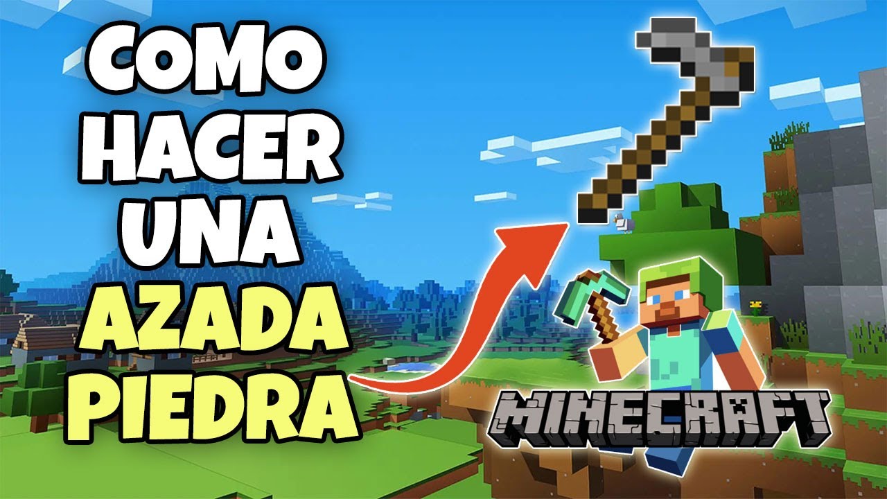COMO HACER UNA AZADA DE PIEDRA EN MINECRAFT JAVA Y BEDROCK EN PC ...