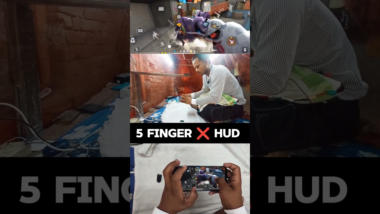 3 Finger Custom HUD 🔥 Handcam Domination in Free Fire! 😱👑