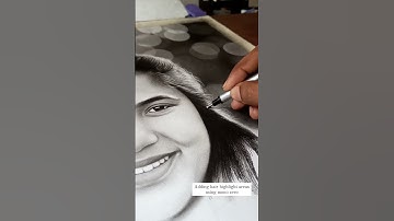 adding hair highlights using mono zero eraser - girl face pencil drawing tips #pencildrawing #art