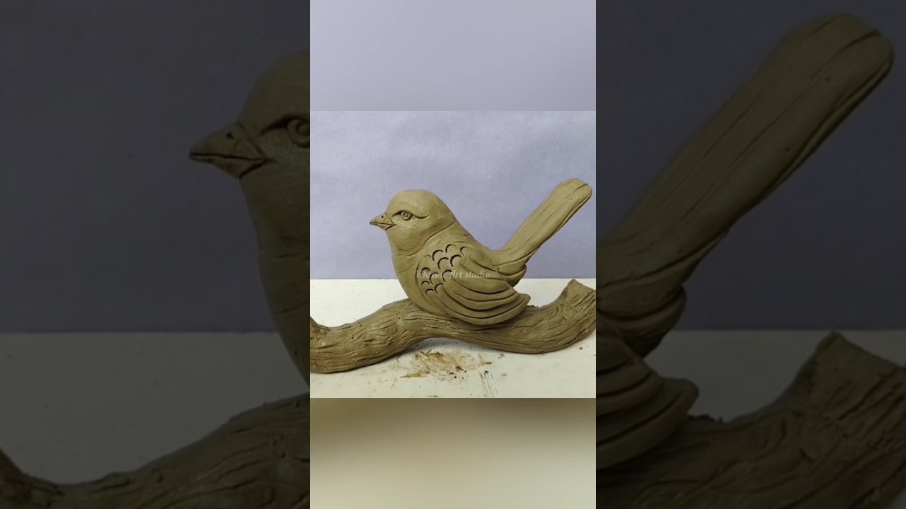 how to make a beautiful clay bird 