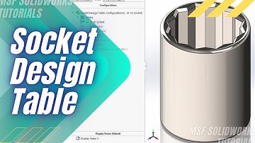 SolidWorks 2025 Tutorial for Beginners #33 | Socket Design Table in SolidWorks-آموزش سالیدورکس