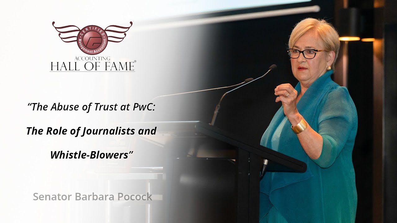 Senator Barbara Pocock: The Abuse of Trust at PwC (CMA Awards 2024)