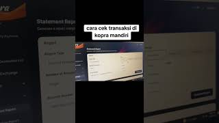Cek rekening Transfer di kopra mandiri