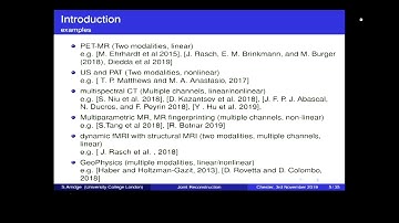 Methods for joint image reconstruction from multiple modalities
