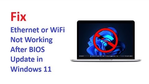 Ethernet or WiFi Not Working After BIOS Update in Windows 11