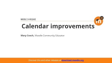 Calendar Improvements In Moodle 3.4