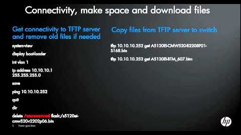 How to upgrade ComWare on HP Switches