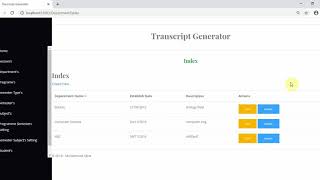 Transcript Generator Part 7 Department Design ASP NET MVC C# C Sharp