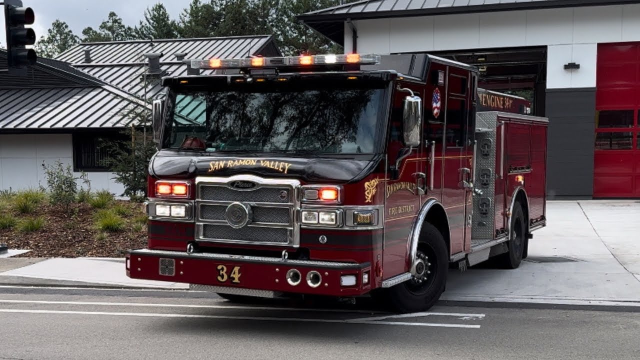 *PEAKED Q* San Ramon Valley Fire Dept. Engine 34 Responding - YouTube