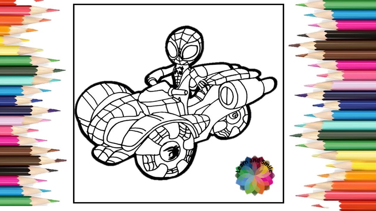How to draw Marvel's Spin car /spiderman coloring pages | Cartoon - On \u0026 On  , Blank [NCS Release], image size:1280x720