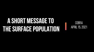 The Portal | A Short Notice to the Surface Population (Updated on April 15 2021)