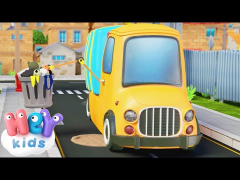 Çöp Kamyonu şarkısı 🚛 Çöp kamyonu çizgi film | HeyKids - Çoçuk şarkıları