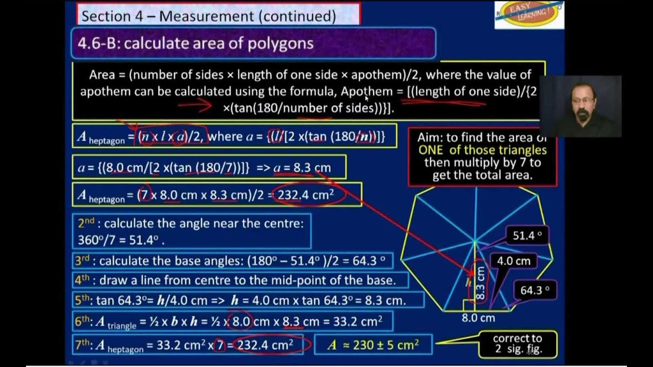 MATH -4 - 6 - B : Calculate Area of Polygons with 4 or more sides - YouTube