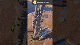 CONSTRUCTION SIMULATOR | ROTARY DRILLING RIG  #concreteconstruction #gaming #facebookgaming