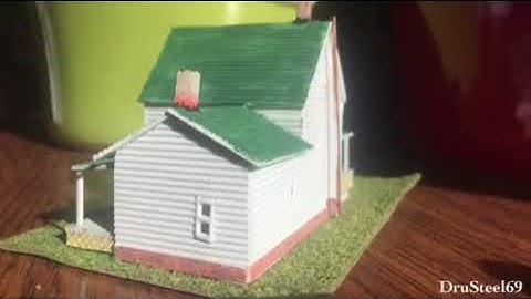 Model RR N Scale Update #17 - Scratch built a house, office building, Canopies, & junction boxes