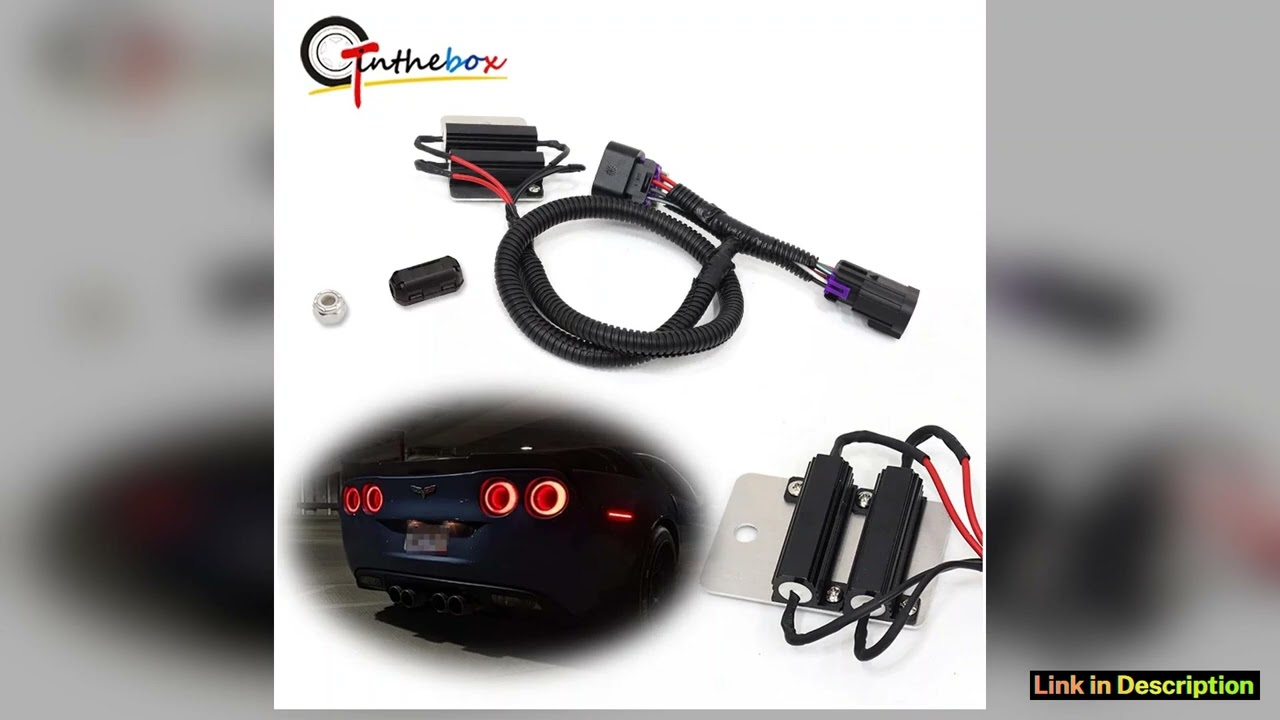 Car LED Taillight Resistor Warning Flicker Canceller Decoder Hyper Flash Fix Resistor Harnesses Kit