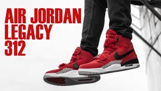 jordan legacy 312 red on feet