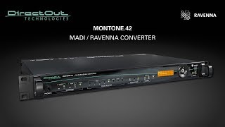 MONTONE.42 Mainframe - MADI to Audio over IP (RAVENNA/AES67), 4 slot per schede opzionali MADI I/O, Video