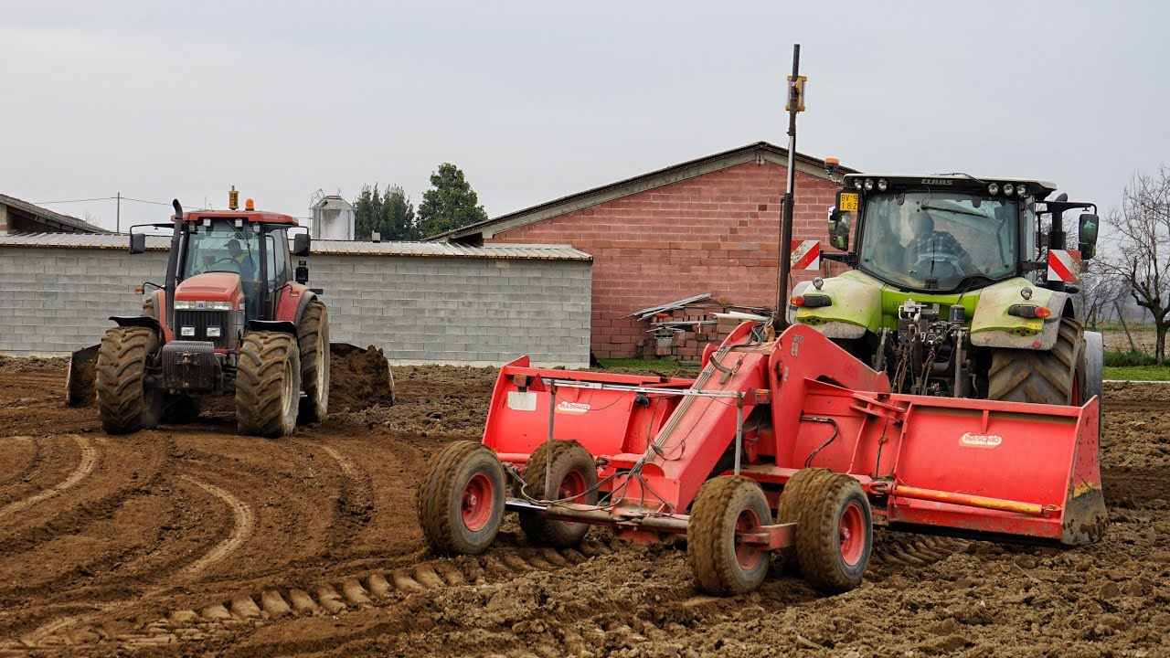 Livellatura terreno | New Holland G240 - Claas Axion 850 | Ground Leveling 2021