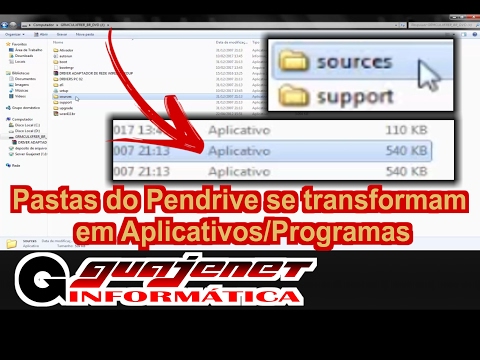 Como remover vírus que transforma pastas em aplicativos - Sem perder arquivos