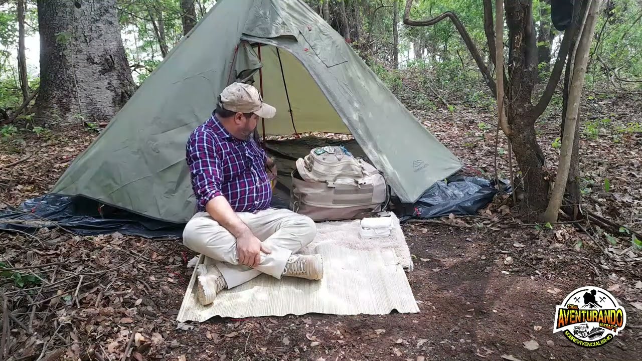 Acampamento Bushcraft solo 24 hrs na Mata