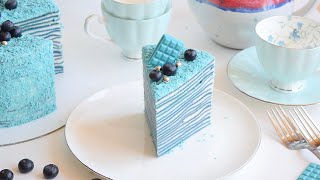 Блинный торт с голубым чаем МАТЧА