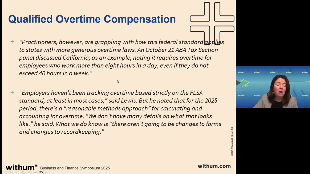 Withum’s Annual Business and Finance Symposium 2025: Session 2: Federal Tax Update - Part 1