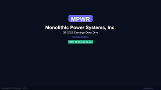 MPWR Stock: Earnings Deep Dive — Q1 2026 Earnings Analysis