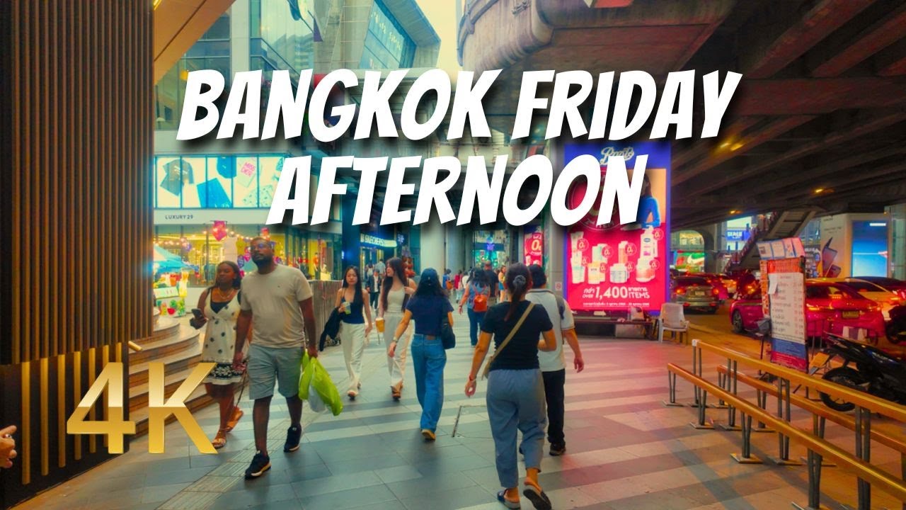 Friday Afternoon Walk in BANGKOK Thailand 🇹🇭 Central World to Siam ...