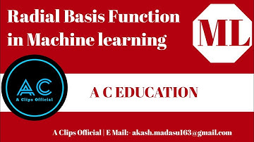radial basis function  | Machine learning | ML | A C EDUCATION #13