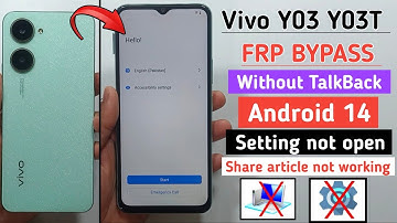 Vivo Y03/YO3T Frp Bypass Without TalkBack | Vivo Y03t Google Account Remove Android 14 | Without Pc