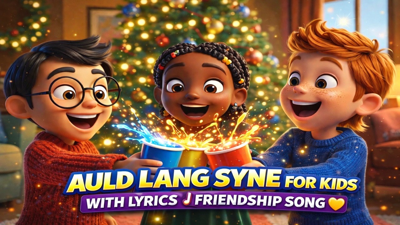 Auld Lang Syne for Kids with Lyrics | Friendship Song | Happy New Year ...