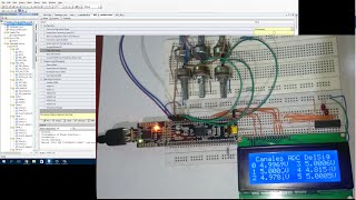 ADC 6 Canales - AMux - LCD 20X4 - PSoC 5LP