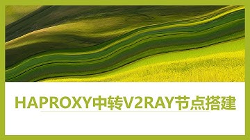 利用haproxy快速搭建v2ray+WS+TLS+NGINX高级中继节点