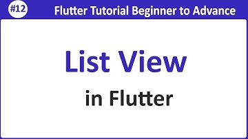 How to create List in Flutter? Flutter ListView Tutorial in Dart | Flutter Tutorial for Beginners