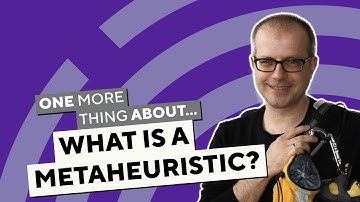 One more thing about... - Metaheuristics