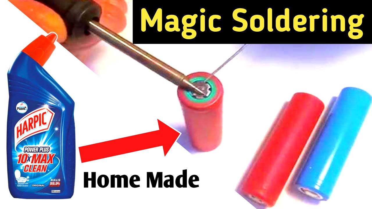 make a Soldering flux  at home with Harpic toylet cleaner?
