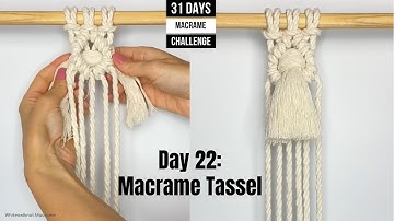 Day 22 of Macrame Challenge for beginners: Macrame Tassel / How to add Tassels for wall hangings