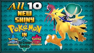 All 10 New Shiny Pokémon in the Crown Tundra Sword and Shield Expansion | All Shiny Legendaries