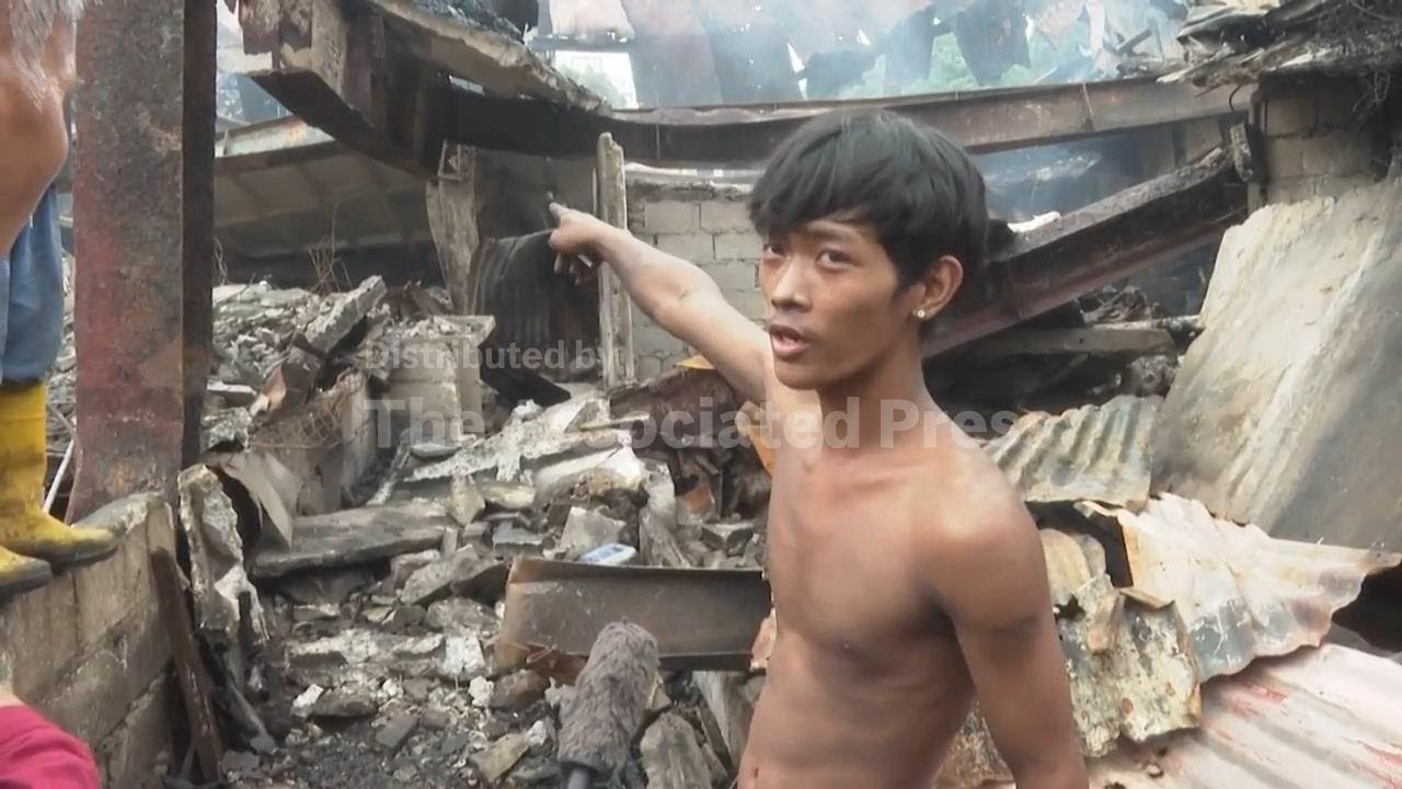 Aftermath of massive fire in Manila which displaced about a thousand families