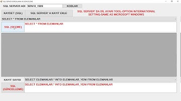 SQL SERVER KULLANICI VE ŞİFRE İLE ERİŞİM
