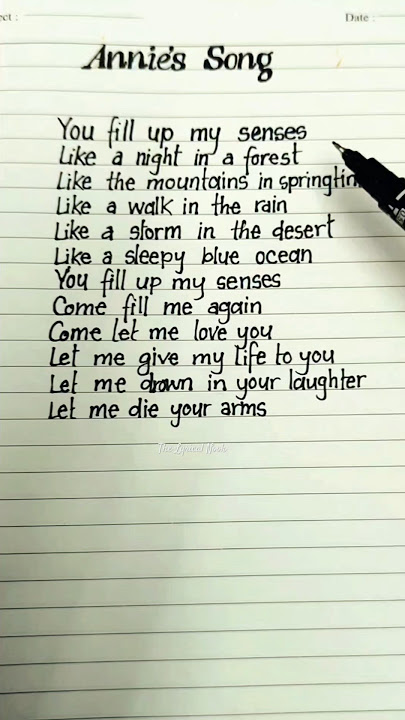 John Denver - Annie's Song (Lyrics) #johndenver #anniessong #lyrics #lyricvideo #music