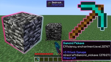 Сan pickaxe efficiency 32767 break bedrock?!
