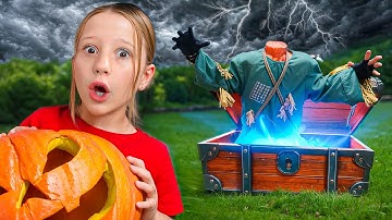 Nastya and her friends hunt monsters on Halloween