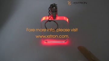 RGB LED Keychain with Blank Acrylic Plate Durable AG3 Button Battery TDL-MCP3