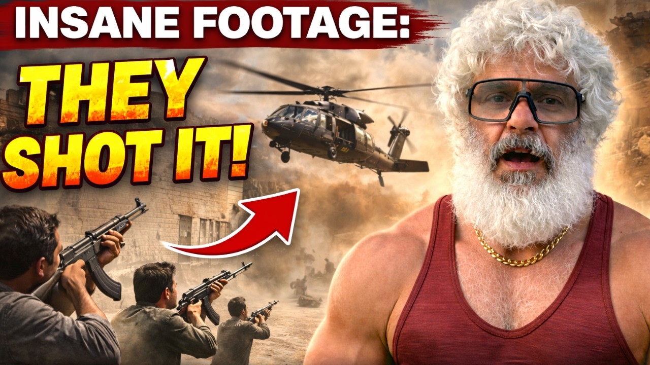 INSANE FOOTAGE: Iranian Civilian Open Fire on US Black Hawk Helicopter with Rifle
