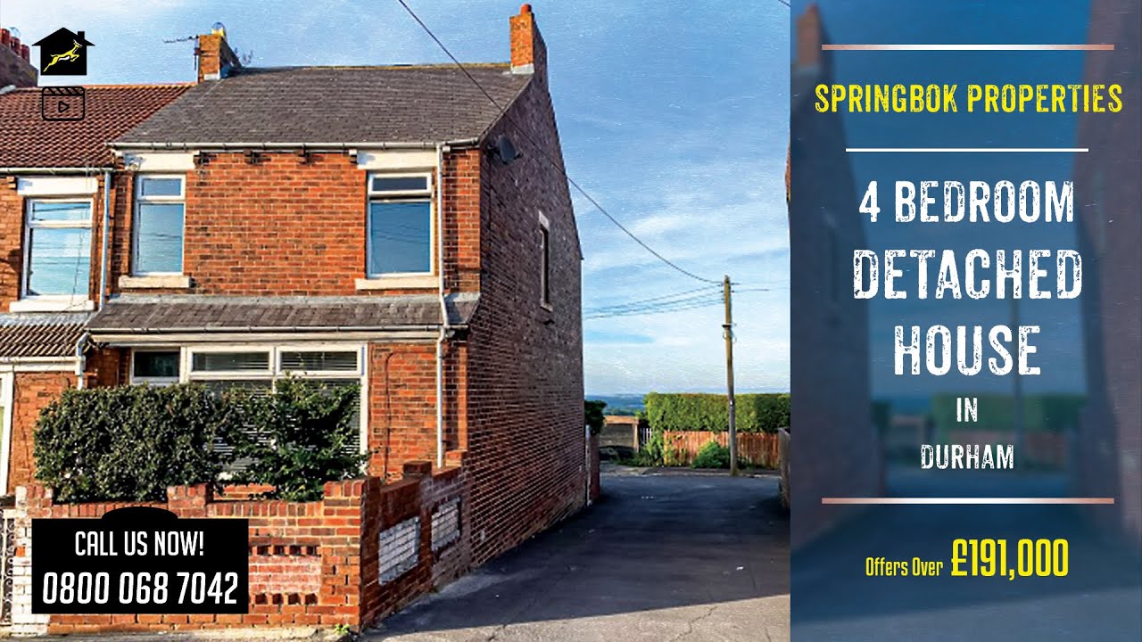 Property For Sale in Durham Findon Hill, Sacriston Springbok